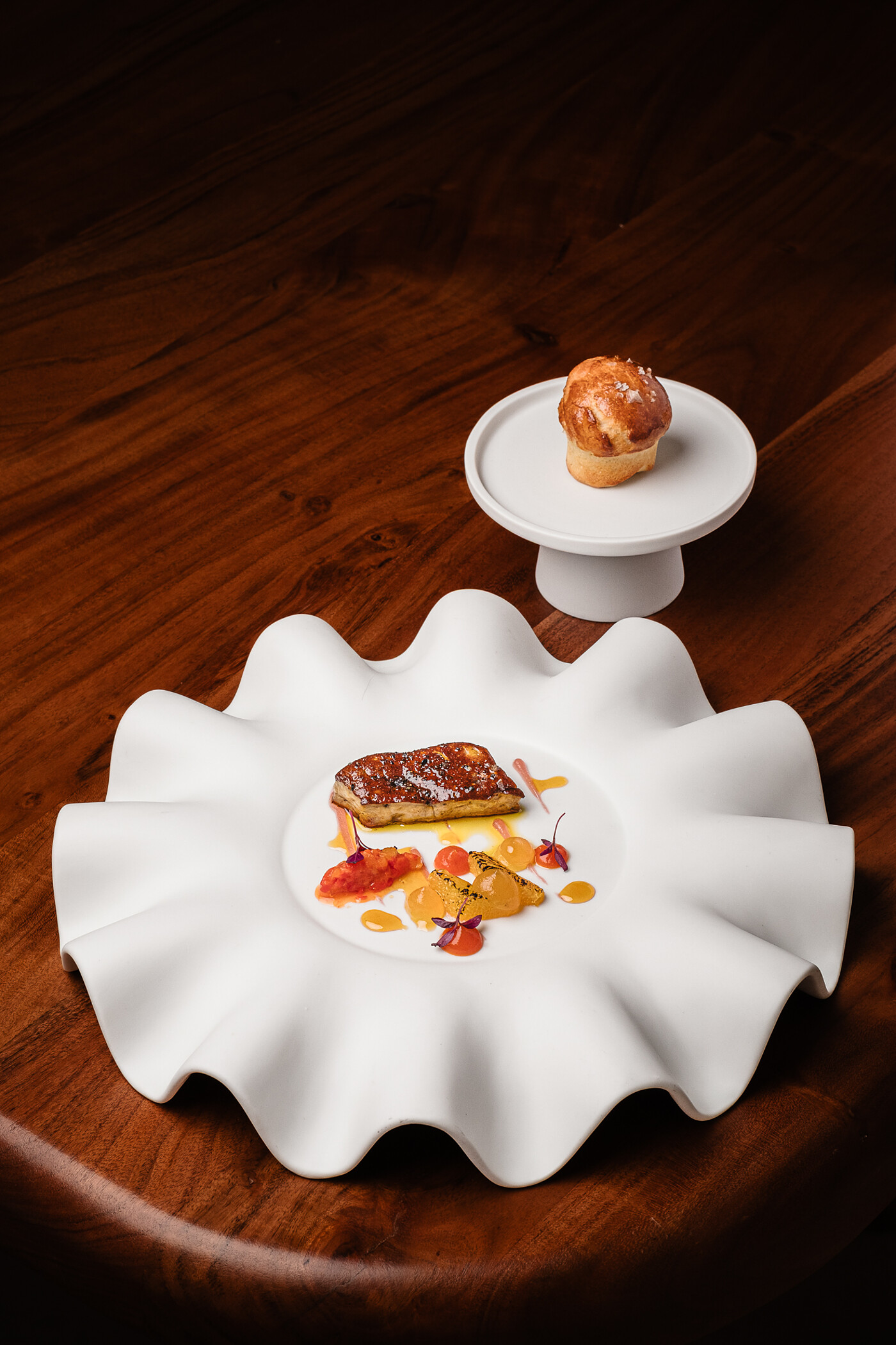 Foie gras con cítricos confitados — alta gastronomía Punto Amor
